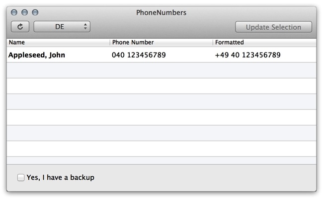 Phonenumbers screenshot minishadow